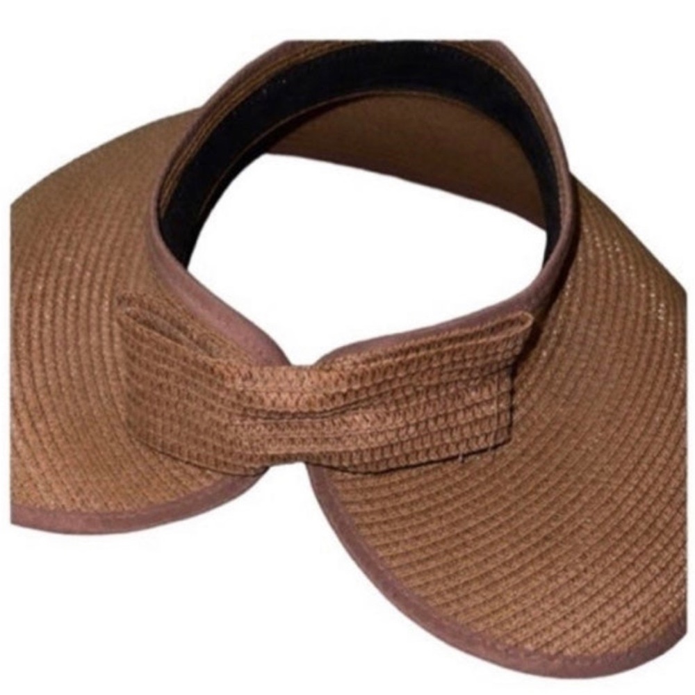 Straw Visor Sun Hat With Bow